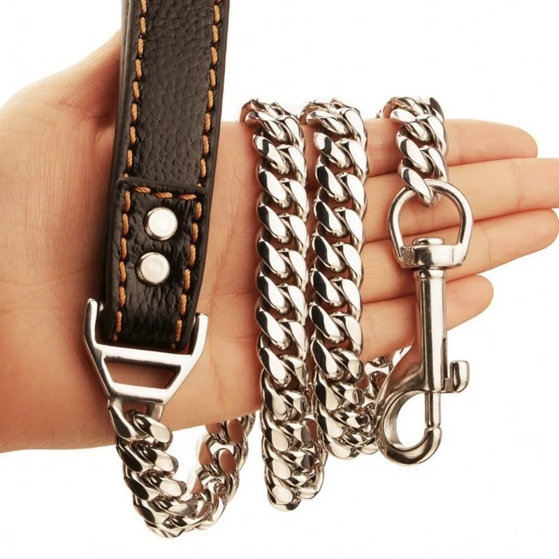 10 14MM Stainless Steel Pet Leashes Golden Dog Chain Collar