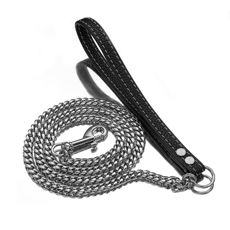 10 14MM Stainless Steel Pet Leashes Golden Dog Chain Collar