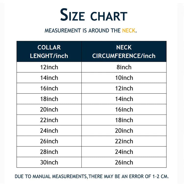 14mm Stainless Steel Dog Chain Collar Metal Training Type P Pet Collar