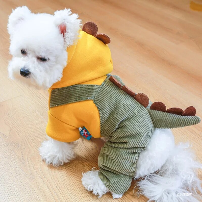 Winter Plush and Thick Insulation Dinosaur Four Legged Cotton Jacket