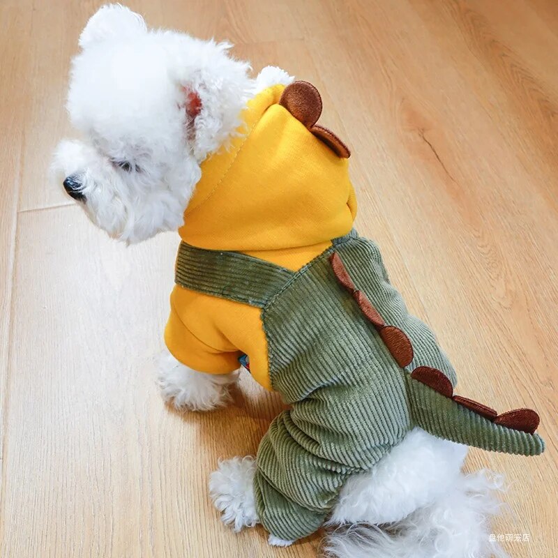 Winter Plush and Thick Insulation Dinosaur Four Legged Cotton Jacket