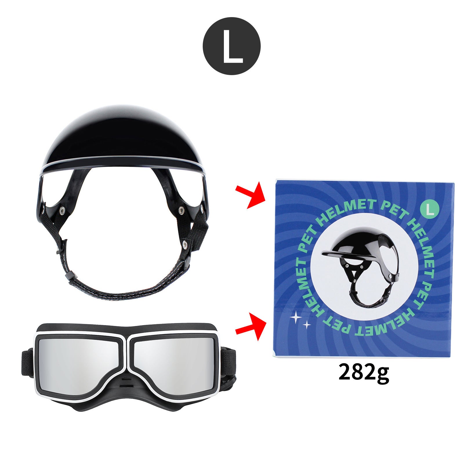 1Set Dog Goggles Medium-Large Dog Sunglasses Anti-dust Windproof Dog Goggles