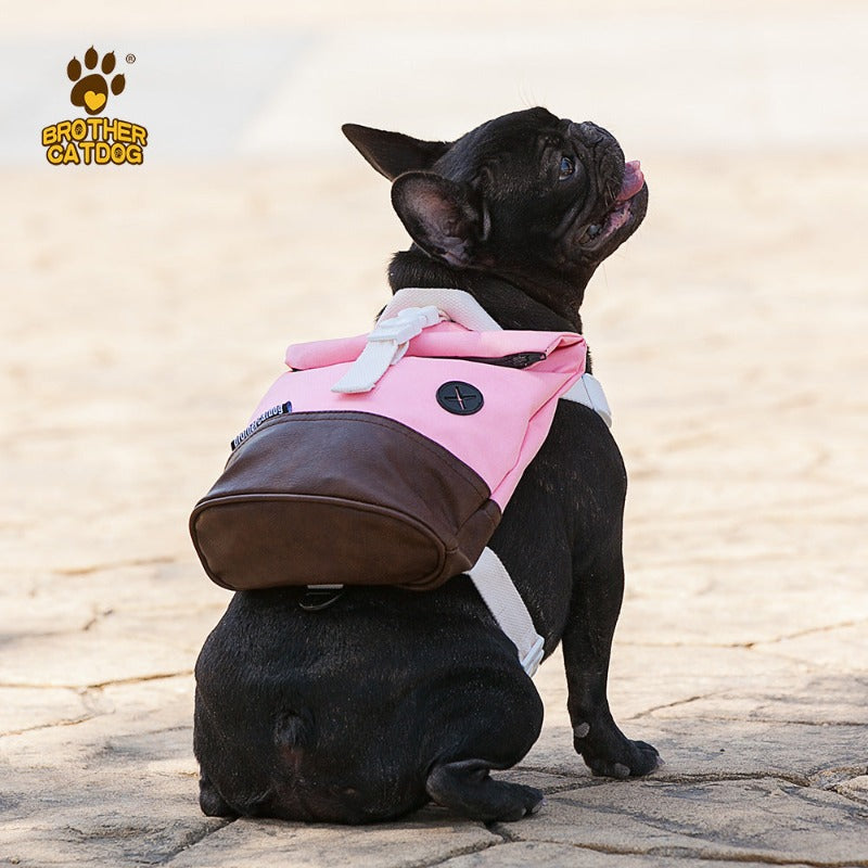 Pet Dog Carrier Backpack With Poop Bag Container Dog Saddle Bag Backpack Harness