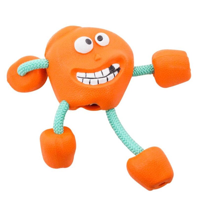 1pc Soft Screaming Bite Non-Toxic Rubber Dog Rope Toy Squeaky Toys Interactive