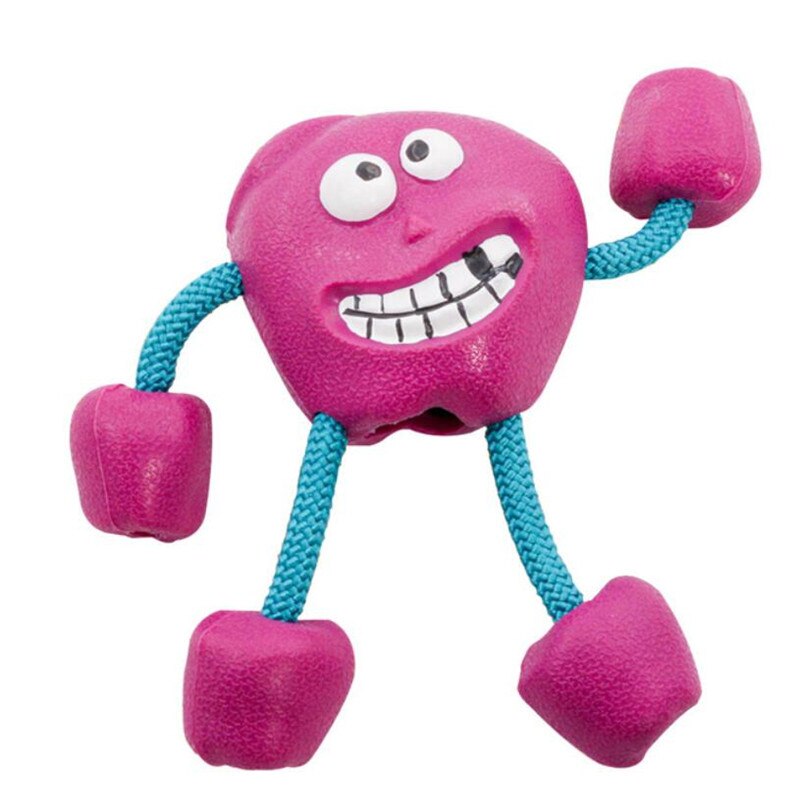 1pc Soft Screaming Bite Non-Toxic Rubber Dog Rope Toy Squeaky Toys Interactive