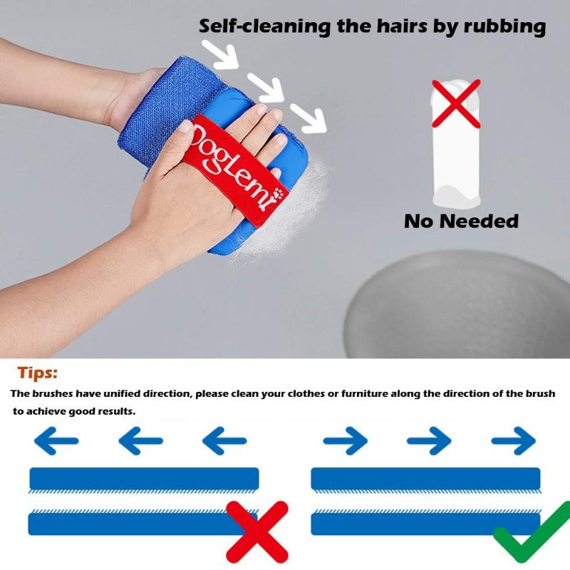 2Pcs/Set Reusable Pet Hair Removal Brush