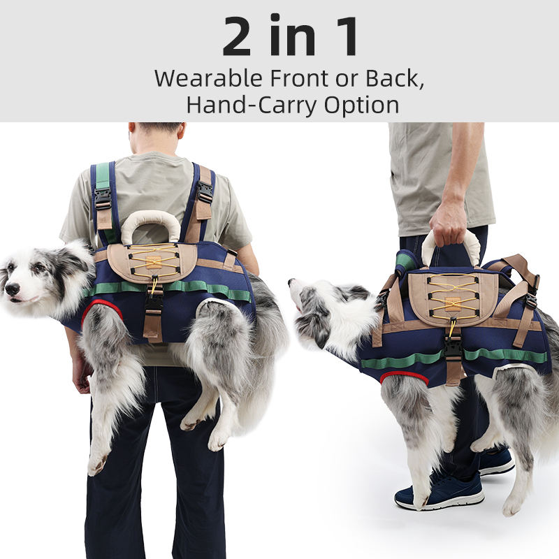Multifunctional Large Dog Backpack Carrier Heavy Duty Pet Travel Backpack For Outdoor Trips & Hiking