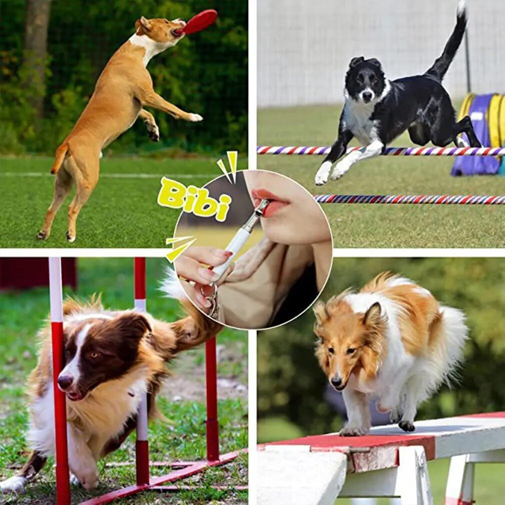 2pcs Dog Whistle To Stop Barking Device Dog Copper Silent Ultrasonic Training Flute Stop Barking