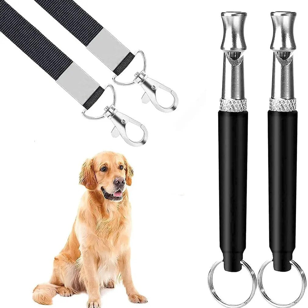 2pcs Dog Whistle To Stop Barking Device Dog Copper Silent Ultrasonic Training Flute Stop Barking