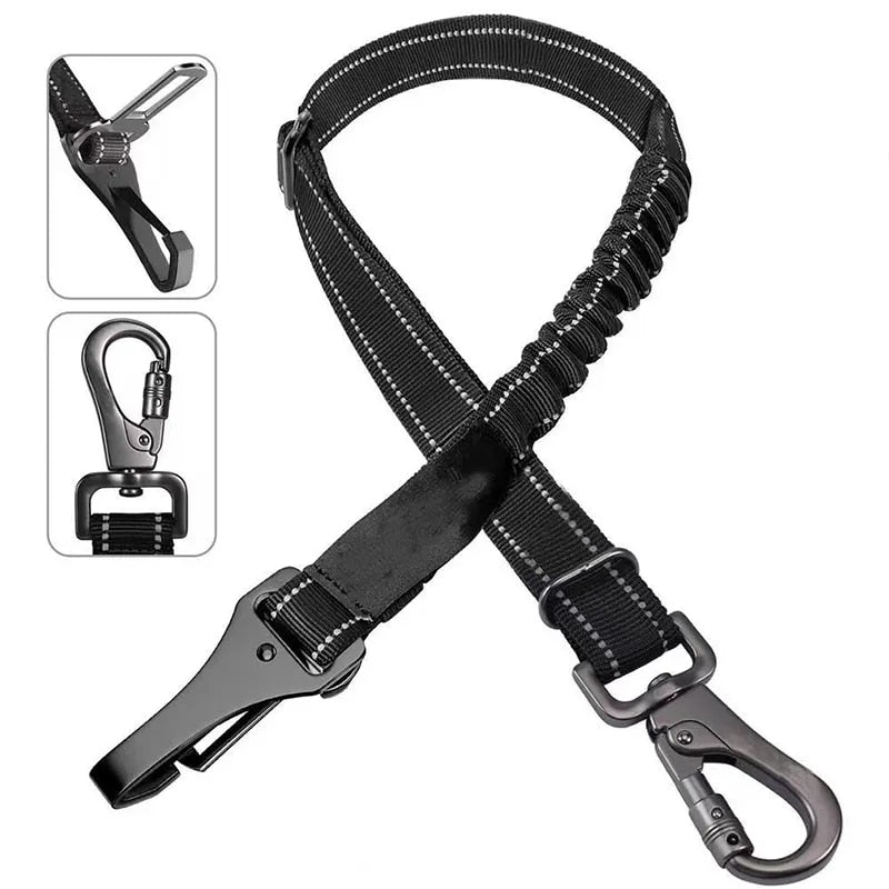 3 In 1 Pet Dog Car Seat Belt Reflective Adjustable Pet Seat Safety Traction Rope