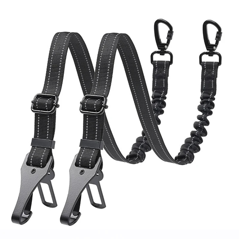 3 In 1 Pet Dog Car Seat Belt Reflective Adjustable Pet Seat Safety Traction Rope