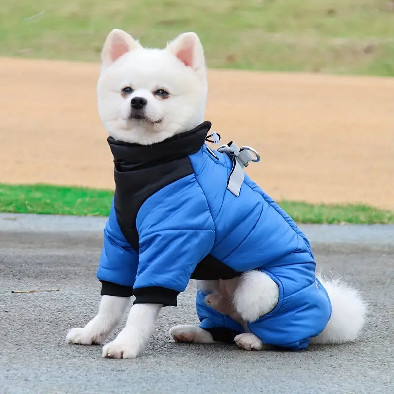 Waterproof Warm Dog Jacket With Reflective Strap