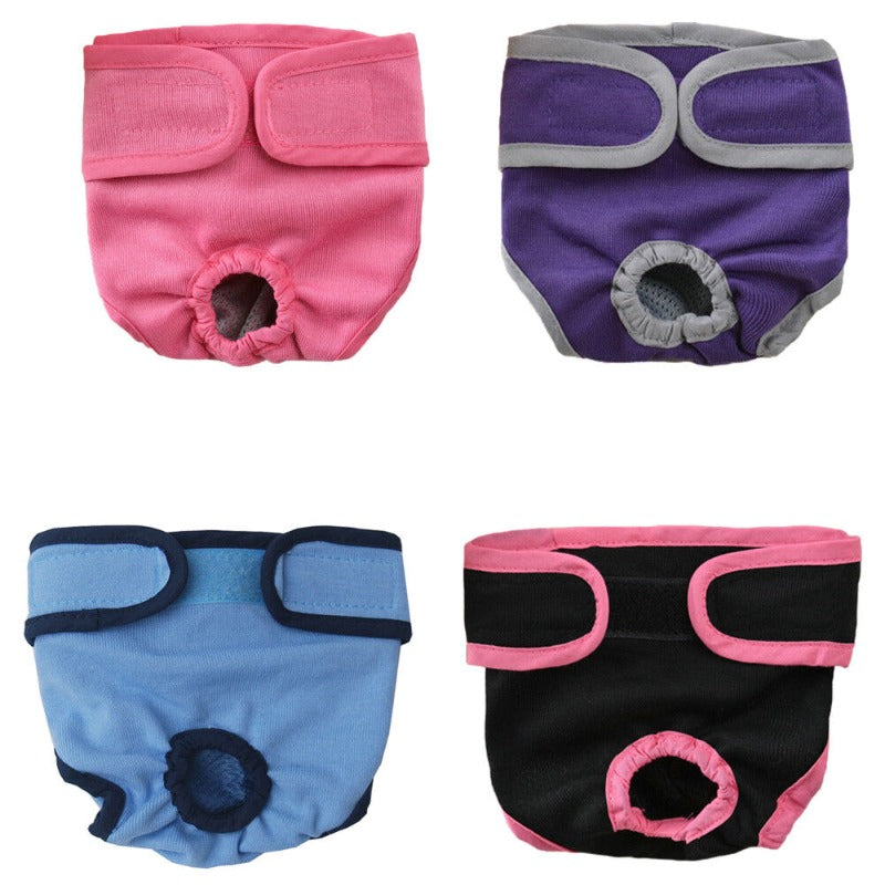 4pc Pet Dog Physiological Pants Washable Dog Diapers Underwear