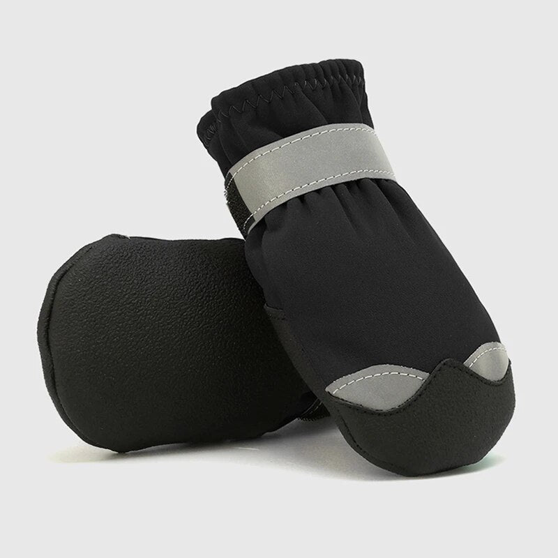 4pcs Anti-Slip Pet Shoes Waterproof Reflective Dog Boots