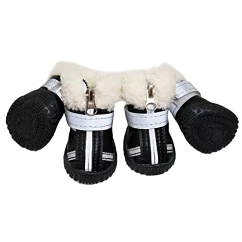 4pcs/Set Pet Dog Shoes Wearable Winter Warm Pets Antiskid Shoes