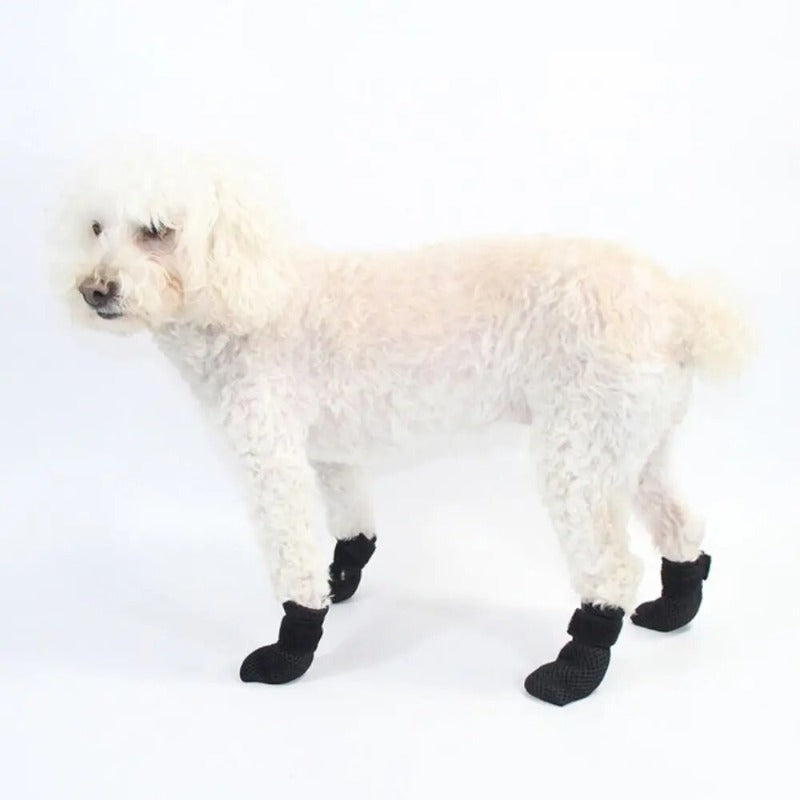 4pcs/set Pet Claw Cap Breathable Mesh Pet Feet Cover Anti Scratch Paw Caps