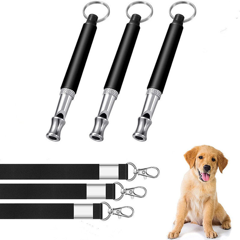 5 pcs set Dog Training Whistle Training Clicker with Wrist Strap Whistle Kit