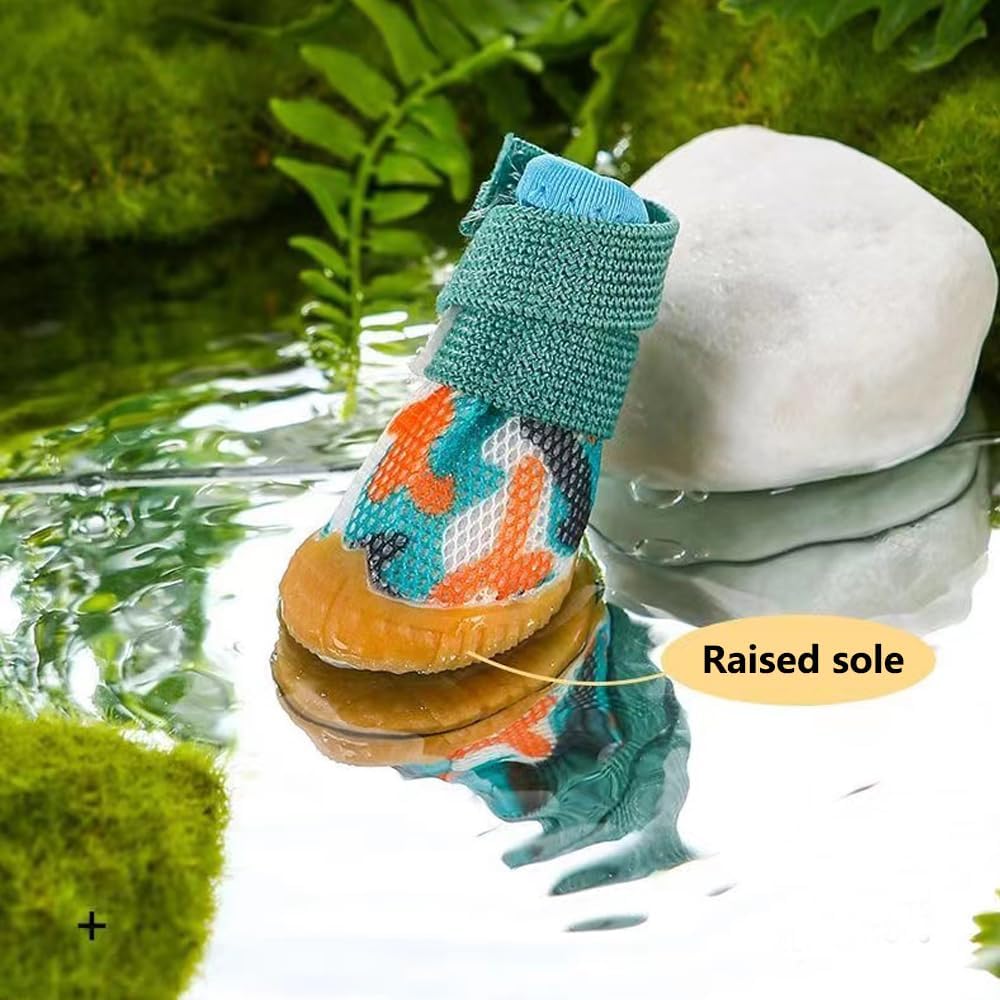 4PCS Dog Shoes Boots Mesh Dog Shoes Breathable Dog Booties