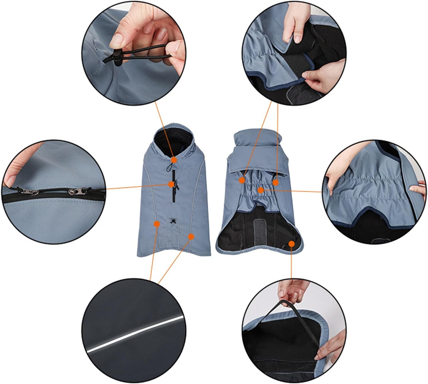 Turtleneck Dog Snow Jacket Warm Reversible Winter Dog Coat