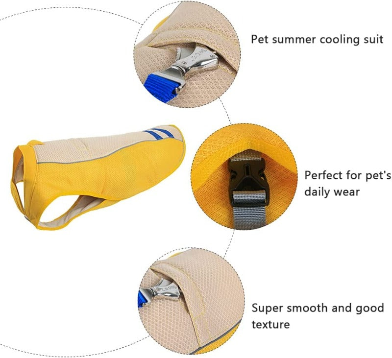Dog Cooling Vest Summer Vest Tanks Pet Cooler Jacket T- Shirts Costumes Apparel Outfits for Cats Puppy Training Walking Hiking