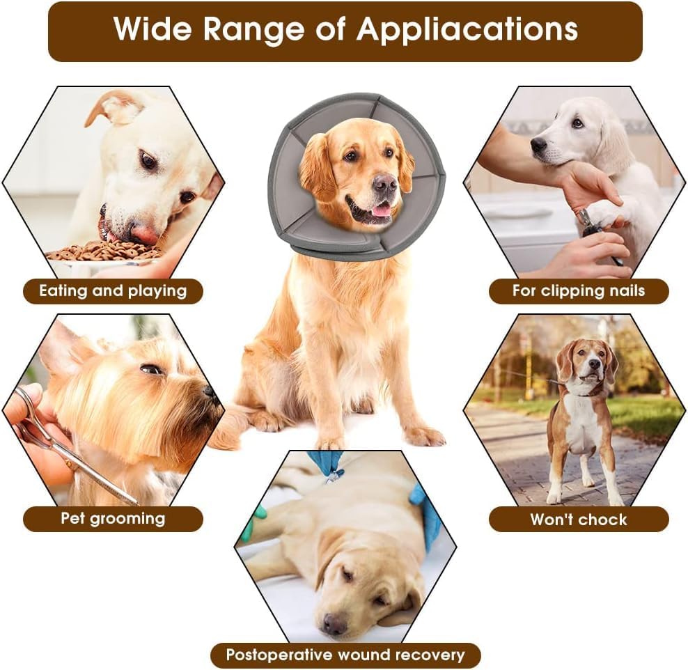 Dog Collars Cat Elizabethan Collar Pet Dog Neck Cone Recovery Anti-bite Collar