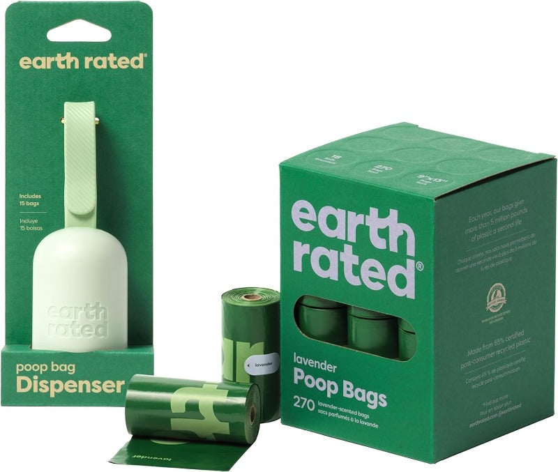 Dog Poop Bags Set Perfect Dog-Walking Bundle - Includes 1 Poop Bag Dispenser and Waste Bags