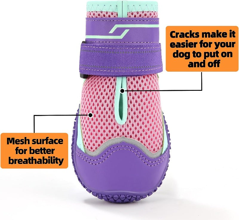 Dog Shoes Set Dog Boots For Small Dogs Breathable Anti Slip Sole