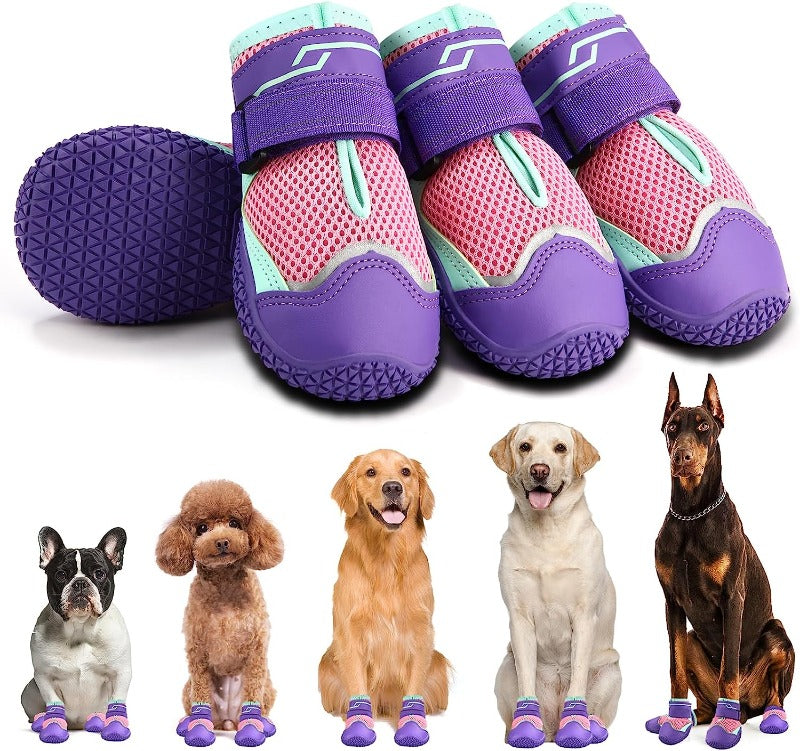 Dog Shoes Set Dog Boots For Small Dogs Breathable Anti Slip Sole