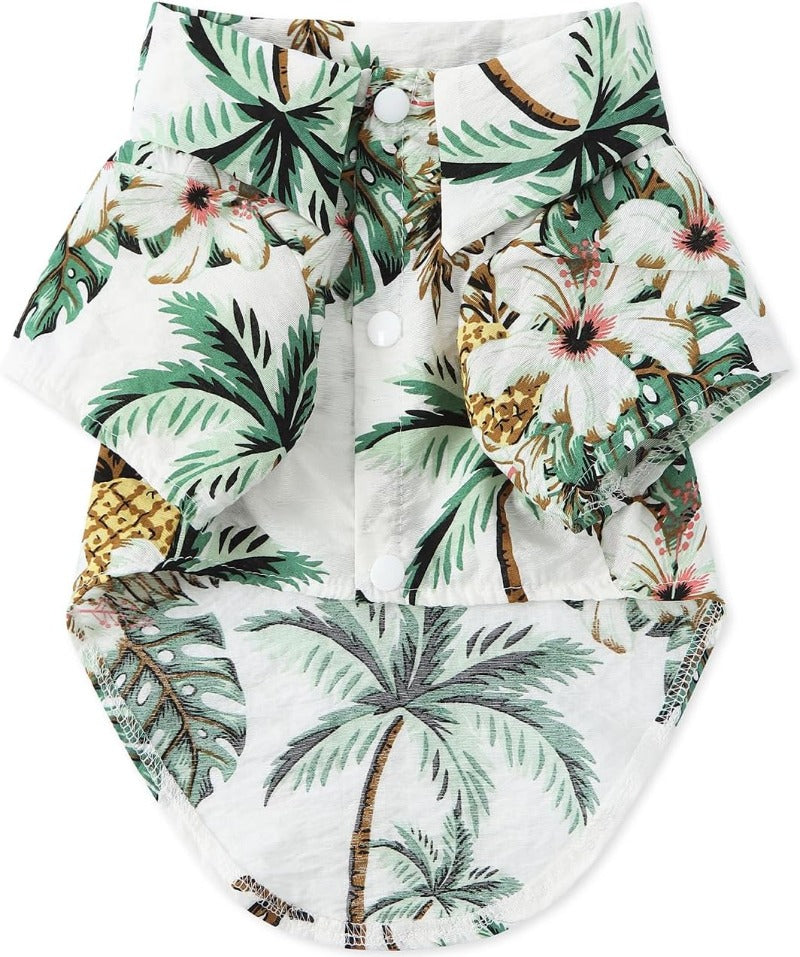 New Pet Clothing Hawaiian Beach Casual Shirt For Big Dogs and Owner