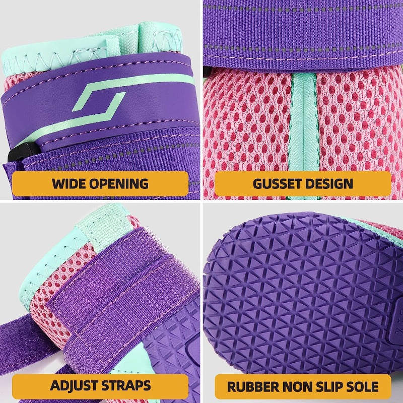 Dog Shoes Set Dog Boots For Small Dogs Breathable Anti Slip Sole