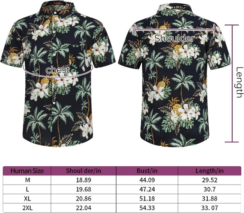 New Pet Clothing Hawaiian Beach Casual Shirt For Big Dogs and Owner