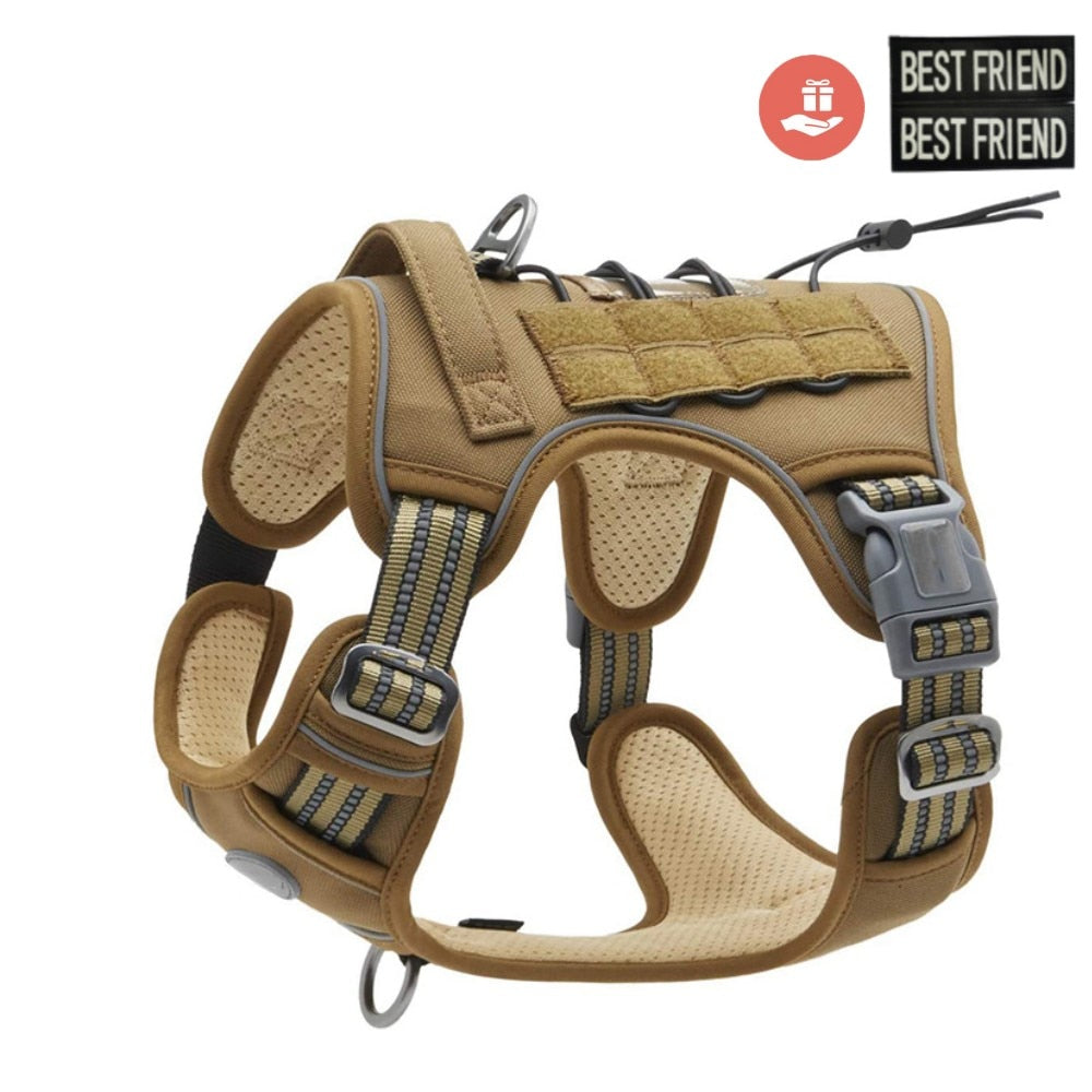 Adjustable Tactical Dog Harness Reflective Dog Harness Set
