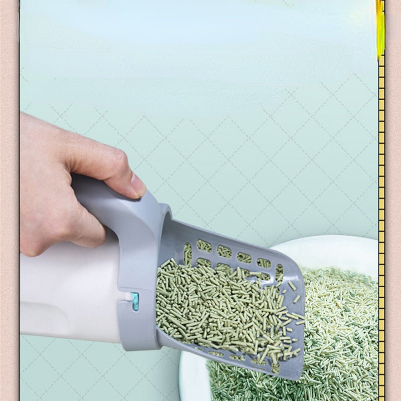 All-in-one Cat Litter Shovel With Storage Box