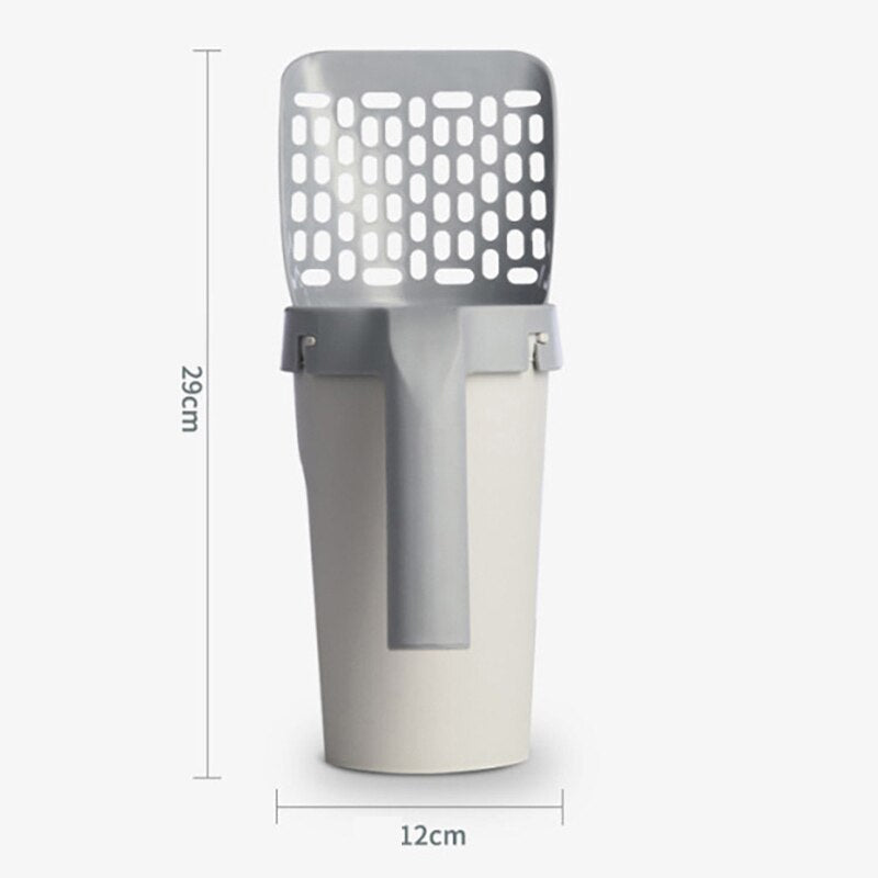 All-in-one Cat Litter Shovel With Storage Box