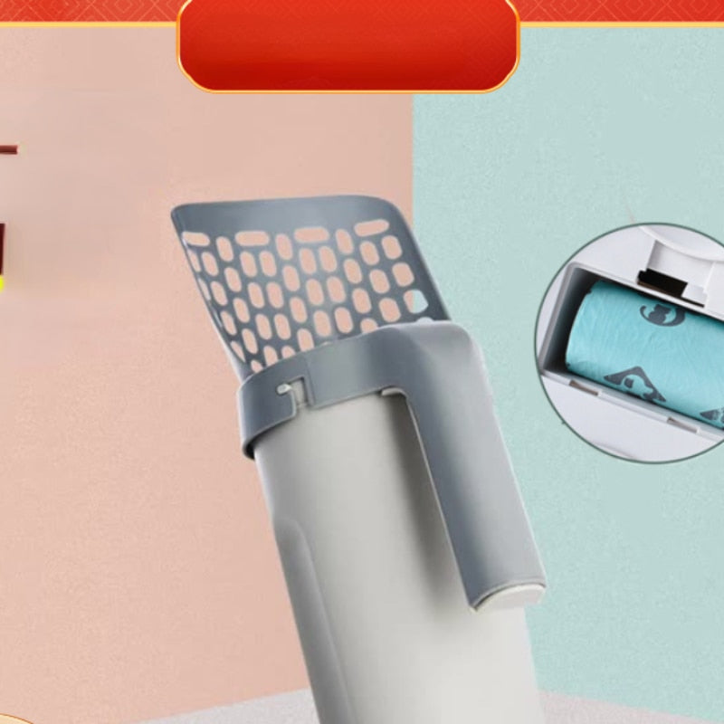 All-in-one Cat Litter Shovel With Storage Box