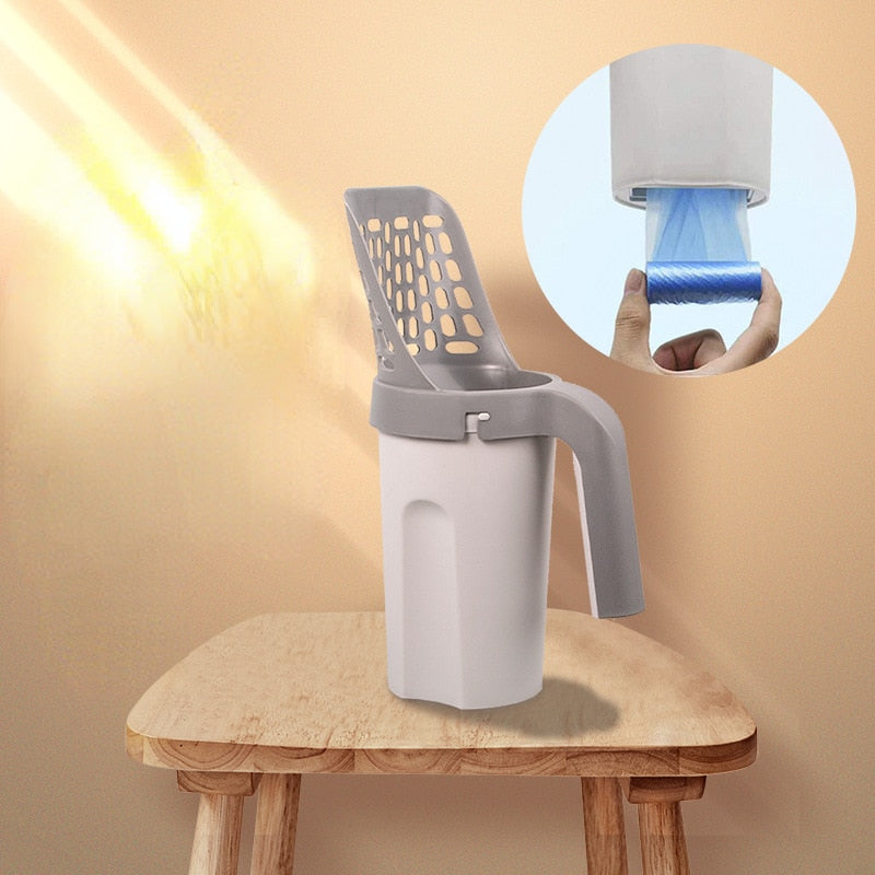 All-in-one Cat Litter Shovel With Storage Box