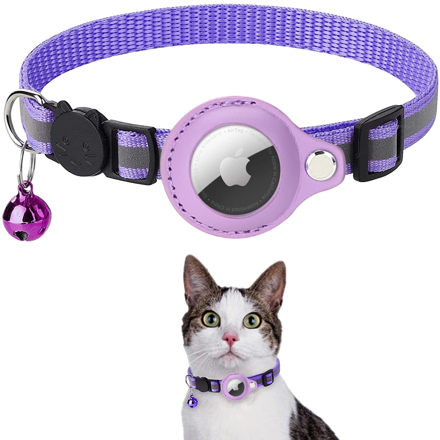 Anti-Lost Pet Cat Dog Collar With Bell Reflective Nylon Collar
