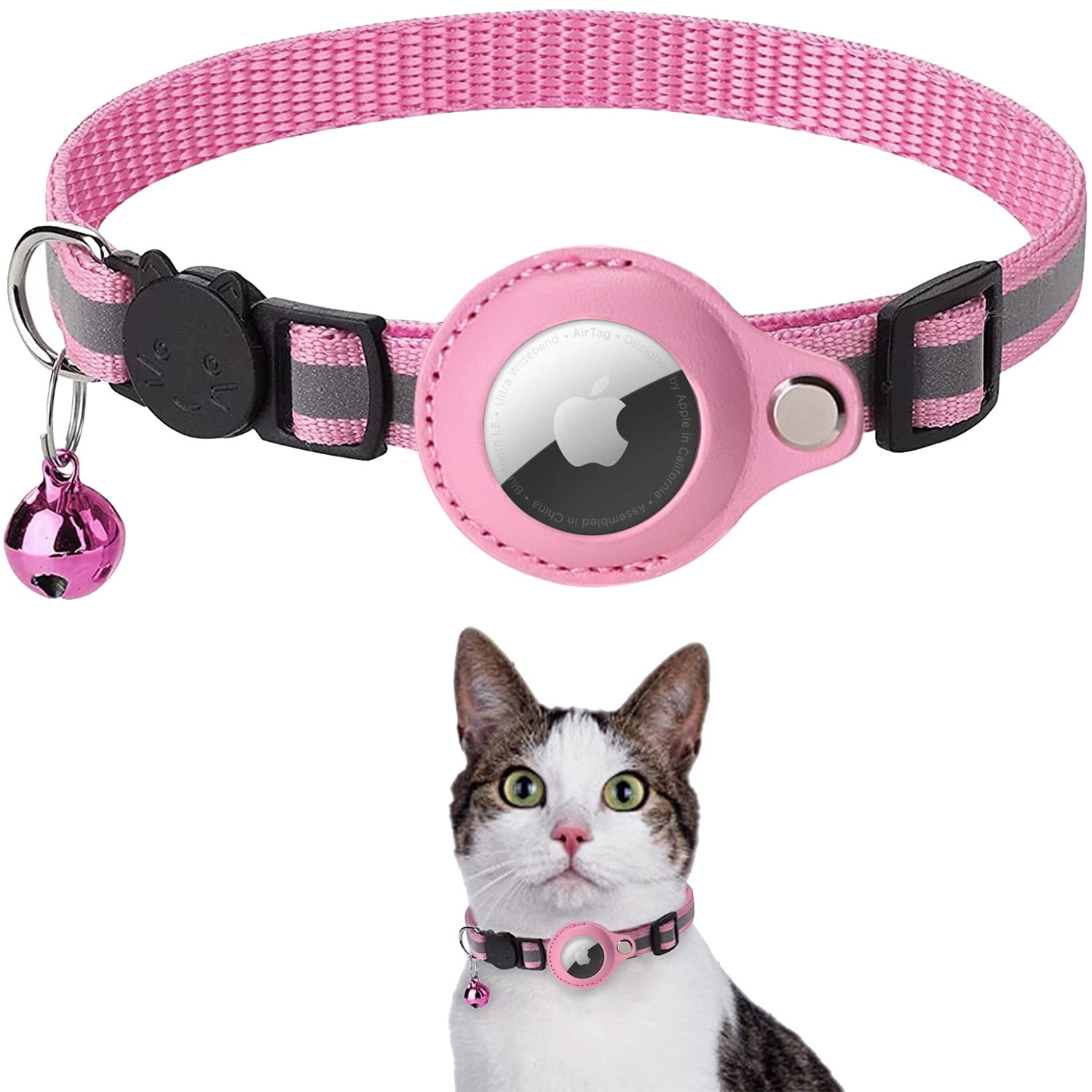 Anti-Lost Pet Cat Dog Collar With Bell Reflective Nylon Collar