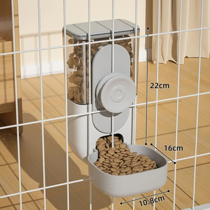 Automatic Pet Dog Bowls Cage Hanging Feeder Pet Dog Water Bottle