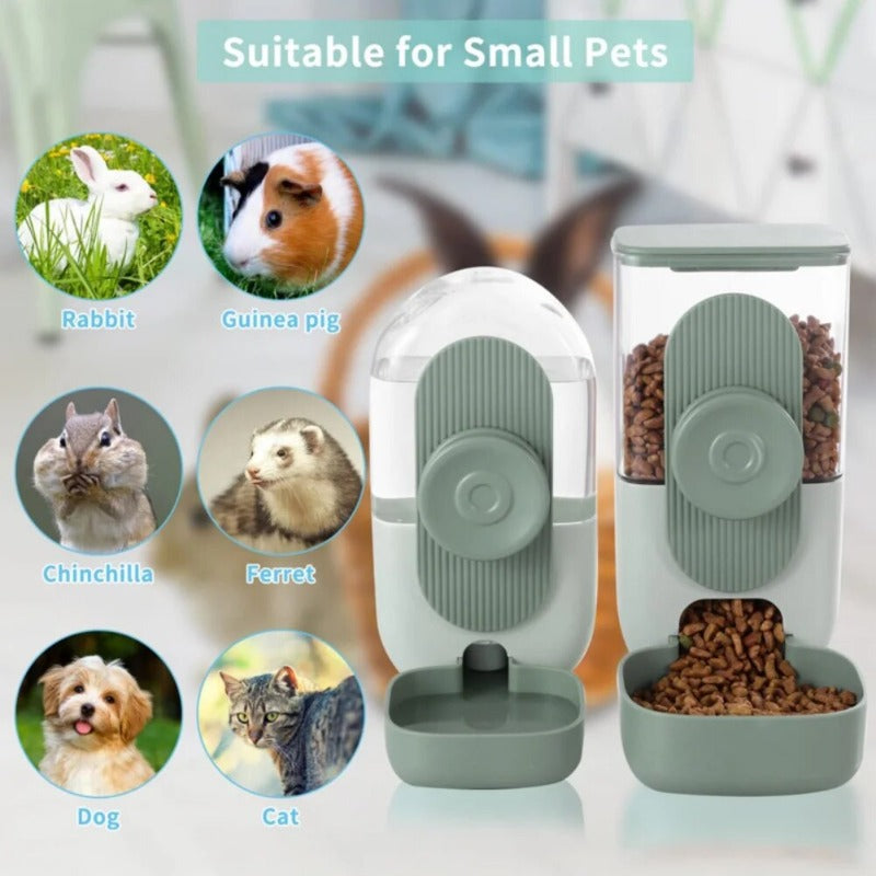 Automatic Pet Dog Bowls Cage Hanging Feeder Pet Dog Water Bottle