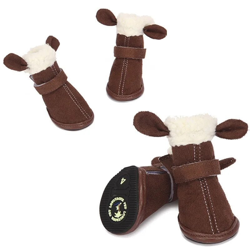 Autumn/Winter Pet Snow Boots Waterproof Snow Boots