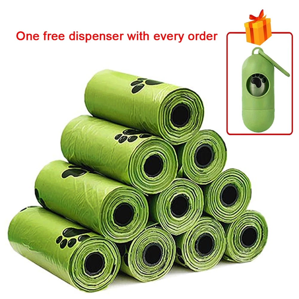 15 Bags / Roll Biodegradable Dog Poop Bags Waste Bag