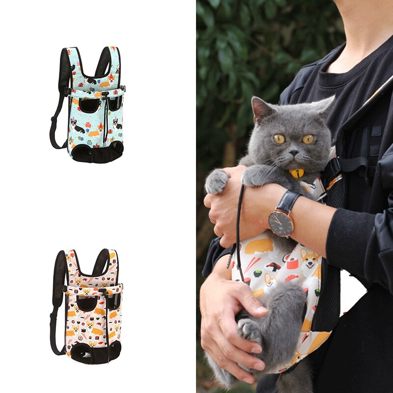 Adjustable Portable Pet Dog Carrier Bag Dog Double Shoulder Backpack