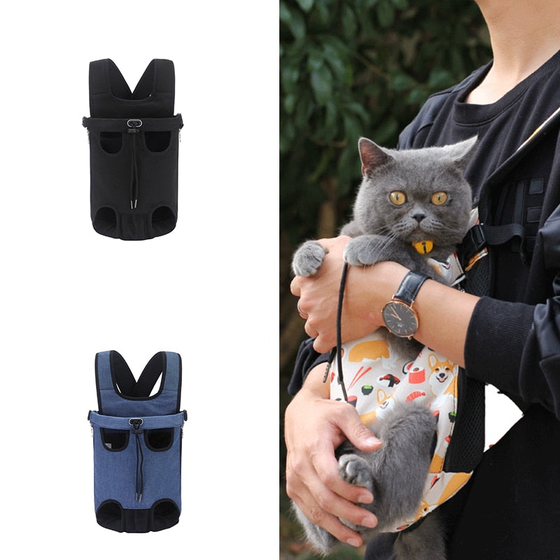 Adjustable Portable Pet Dog Carrier Bag Dog Double Shoulder Backpack