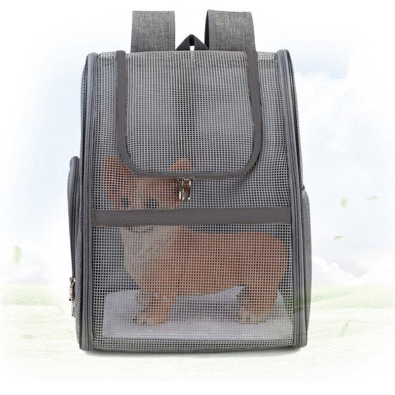 Breathable Folding Pet Cat Dog Carrier Backpack With Zipper For Pet Dog Travel