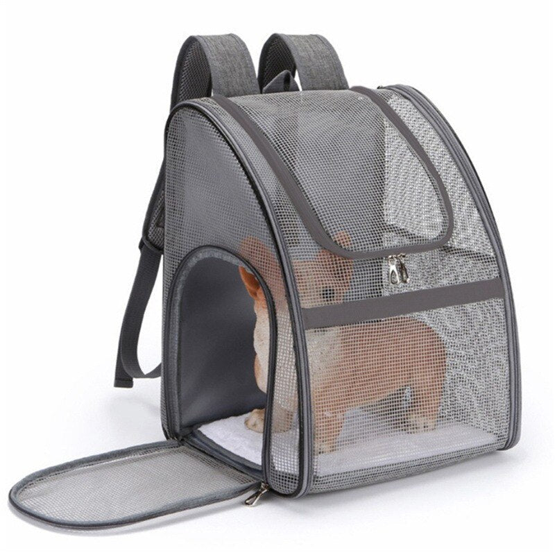 Breathable Folding Pet Cat Dog Carrier Backpack With Zipper For Pet Dog Travel