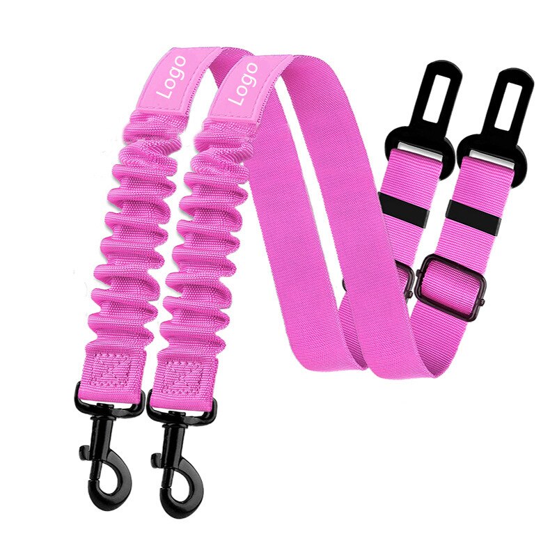 3pcs Set Retractable Dog Car Adjustable Seatbelts Nylon Pet Dog Safety Seat Belt