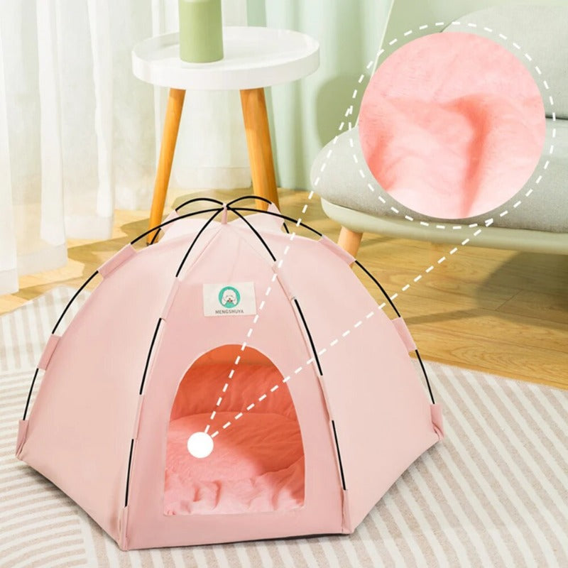 Cat Houses Portable Pet Outdoor Bed with Cushion Waterproof Cat Camping Tent