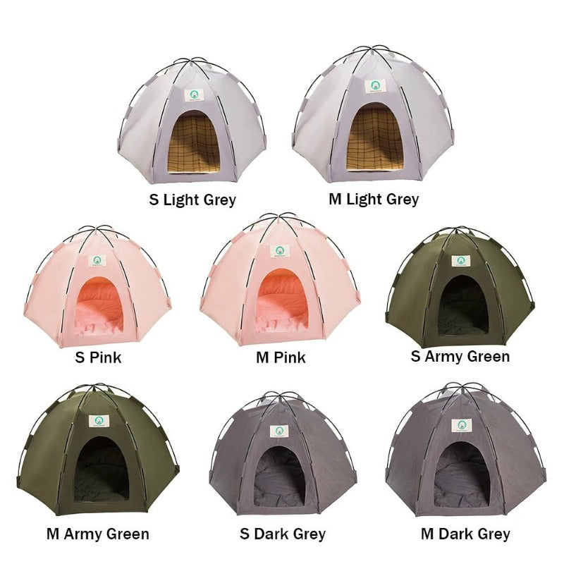 Cat Houses Portable Pet Outdoor Bed with Cushion Waterproof Cat Camping Tent