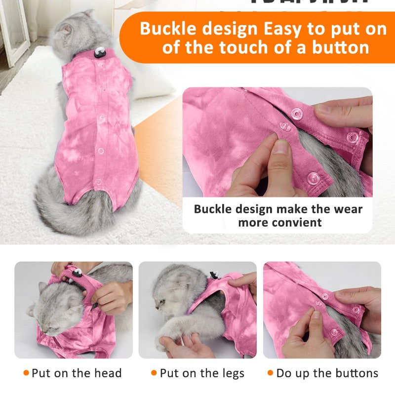 Cat Surgery Outfit Breathable Cat Recovery Suit Kitten Cat Onesie